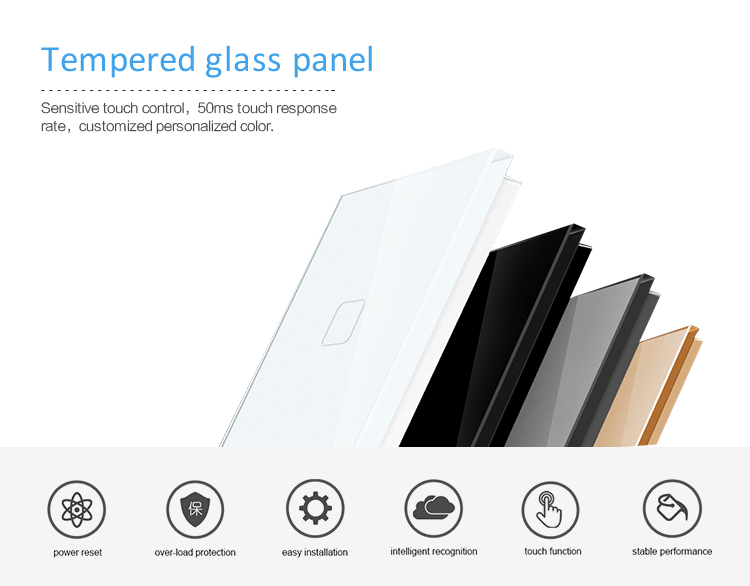 tempered glass panel smart wifi switch